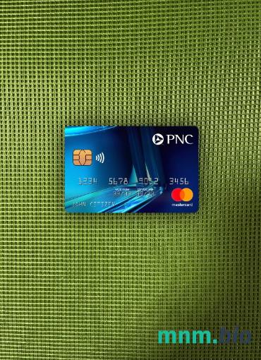 USA PNC bank mastercard blue wygląd fotograficzny skan PSD + zdjęcie